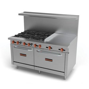 SR-6B-24G-60 gas range with griddle and ovens