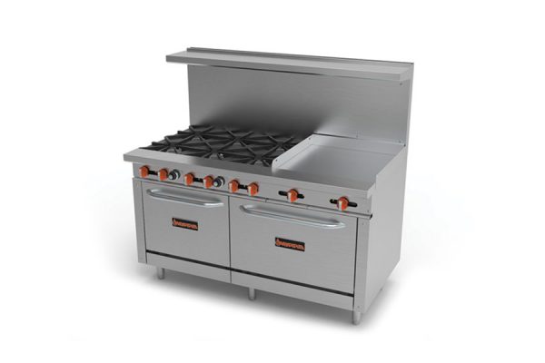 SR-6B-24G-60 gas range with griddle and ovens