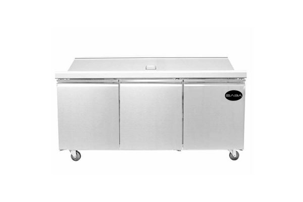 SPS-72-30M Three Door Mega Top Sandwich-Salad Refrigerator